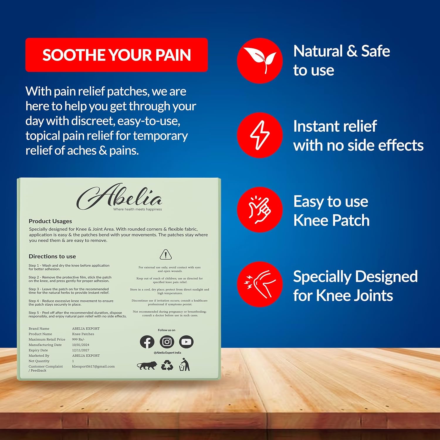 Knee Pain Relief Patches
